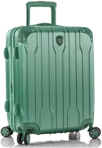 Heys Xtrak 21-Inch Expandable, Lightweight Carry-On Luggage with TSA Combination Lock, Push Button Telescopic Handle System and Spinner Wheels (Midnight Green) in Kuwait