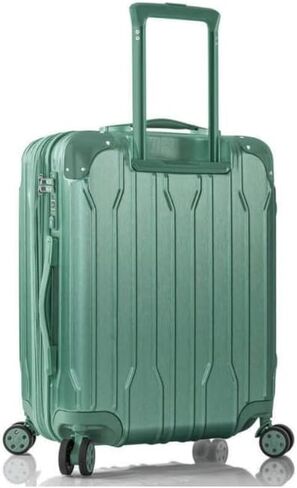 Heys Xtrak 21-Inch Expandable, Lightweight Carry-On Luggage with TSA Combination Lock, Push Button Telescopic Handle System and Spinner Wheels (Midnight Green) in Kuwait