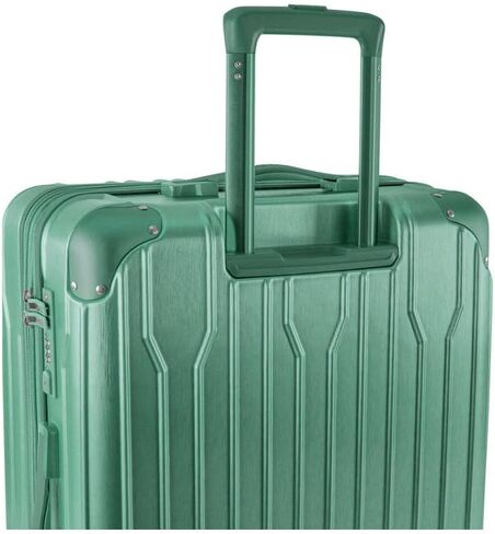 Heys Xtrak 21-Inch Expandable, Lightweight Carry-On Luggage with TSA Combination Lock, Push Button Telescopic Handle System and Spinner Wheels (Midnight Green) in Kuwait