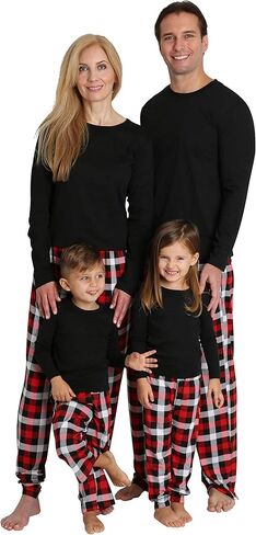 أطقم بيجامات عائلية متطابقة للرجال من Dreamwave لعطلة عيد الميلاد ذات مربعات L in Kuwait