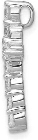 Diamond2Deal 10k or 14k White Gold 3/4ct. Natural Diamond Cross Chain Slide Pendant Fine Jewelry Gift for Women in Saudi Arabia