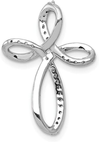 Diamond2Deal ذهب أصفر عيار 10 أو 14 قيراط 1/6 قيراط. الماس عبر سلسلة الشريحة قلادة المجوهرات الجميلة هدية للنساء in Kuwait