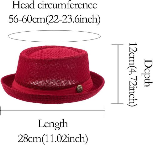 ZffXH 2/6 قطعة النساء شبكة للسيدات لحم الخنزير فطيرة قبعة الصيف 1920S زي قبعة الحفلات فيدورا أبي الرامي شقة علوية الرجال القش in Kuwait