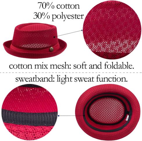 ZffXH 2/6 قطعة النساء شبكة للسيدات لحم الخنزير فطيرة قبعة الصيف 1920S زي قبعة الحفلات فيدورا أبي الرامي شقة علوية الرجال القش in Kuwait