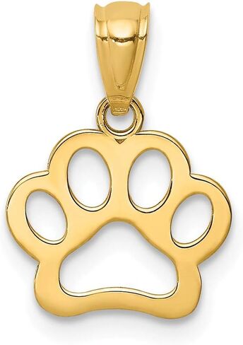 Solid 14k Yellow Gold Dog Paw Pendant Charm in Saudi Arabia