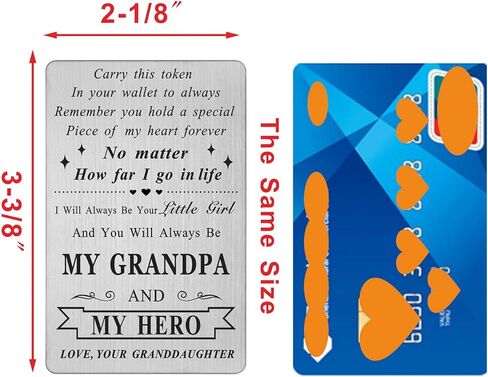 LGQDYMZ Grandpa Birthday Card Gifts - Grandpa Birthday Wallet Cards Gift from Granddaughter Grandkids in Kuwait