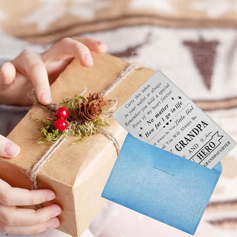 LGQDYMZ Grandpa Birthday Card Gifts - Grandpa Birthday Wallet Cards Gift from Granddaughter Grandkids in Kuwait