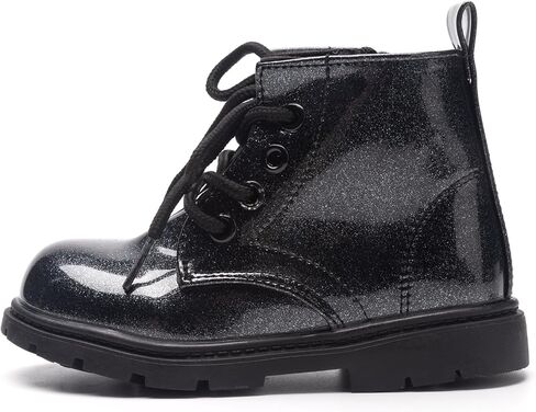 أحذية Mesiiloly للأطفال الصغار مع سحاب جانبي للأطفال، أحذية كاحل لامعة مقاومة للماء للأولاد والبنات in Kuwait