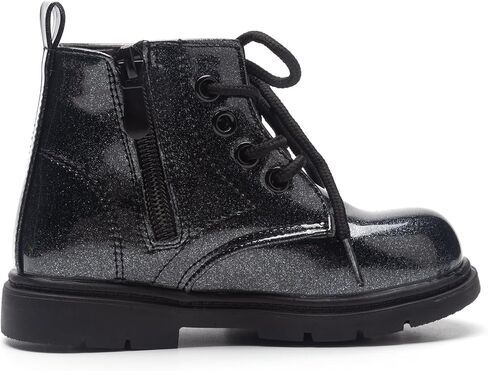 أحذية Mesiiloly للأطفال الصغار مع سحاب جانبي للأطفال، أحذية كاحل لامعة مقاومة للماء للأولاد والبنات in Kuwait