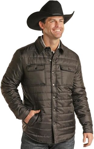 Rock & Roll Denim Mens Solid Light Quilted Jacket in Kuwait