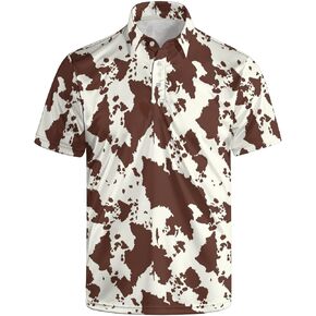 Pocxoep Men's Golf Shirt Funny Polo Shirts Button Up Short Sleeve Party Outfit Shirt for Men in Saudi Arabia