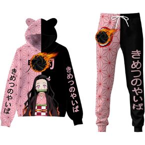 SEMYBOAT Anime Hoodie Sweatpants Set Sweatshirts Hoodies Casual Pullover Tracksuit Gifts For Women Men Adult in Saudi Arabia