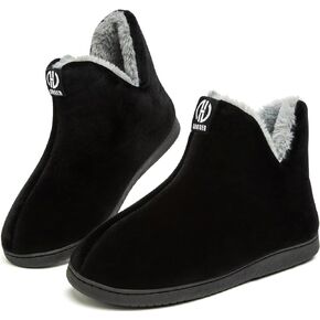 JEBUKTXE Men Women Slipper Boots Warm Fur Lined Memory Foam Winter House Bootie Slippers