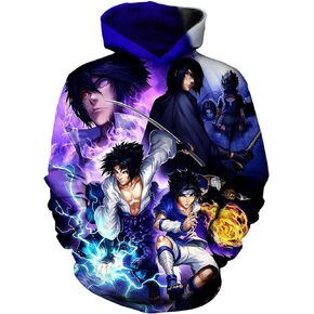 Oboiti Anime Hoodie 3d Hoodies Pullover Sweatshirt Cosplay Boys/Girls Big Pocket Hooded Sweatshirt in Kuwait