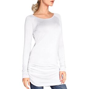 Urban CoCo Women's Casual T-Shirt Long Sleeve Solid Tunic Tops Slim Fit