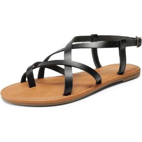 DREAM PAIRS Women's Casual Strappy Sandal Comfortable Strap Summer Thong Sandals