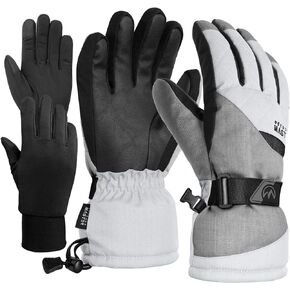 OutdoorMaster Ski & Snow Gloves, Winter Waterproof Thermal Gloves for Adult Men & Women, Winter Sports, Skiing, Snowboarding