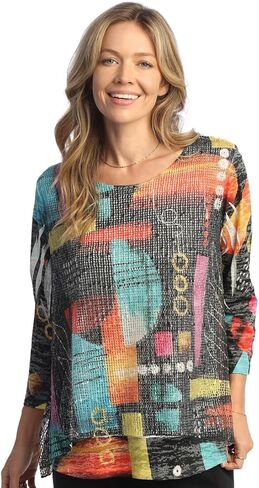 Jess & Jane Geneva Boucle Mesh Tunic Top in Saudi Arabia