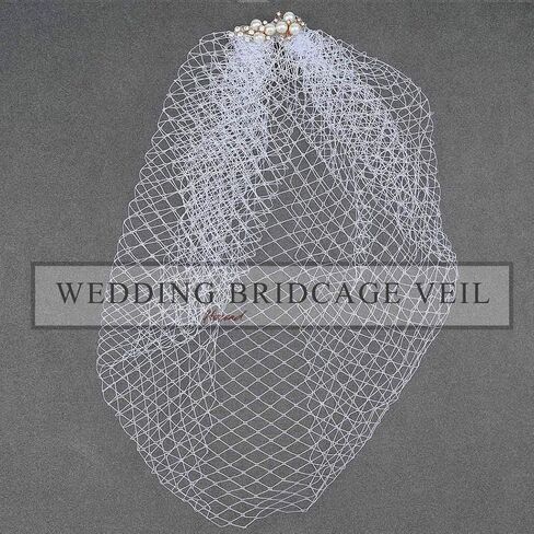 وشاح الزفاف مزين باللؤلؤ والعروس في العشرينيات من هيرد، إكسسوار إكسسوار للرأس لحفلات الزفاف والزفاف والكريستال الأبيض مع مشط للنساء والفتيات in Kuwait