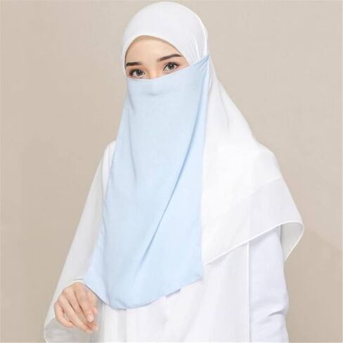 SYANKANGXIAO Women Half Niqab Veil for Muslim Islamic Niqab Face Cover Burqa Khimar Niqab Veils Hijab in Saudi Arabia