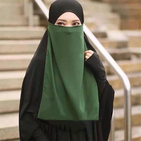 SYANKANGXIAO Women Half Niqab Veil for Muslim Islamic Niqab Face Cover Burqa Khimar Niqab Veils Hijab in Saudi Arabia