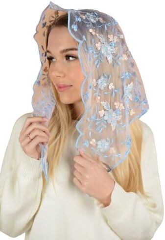 Maria Veils Catholic Mantilla Mass Infinity Veil Church Lace Veil Spanish Chapel Mass Head Covering Veil in Saudi Arabia