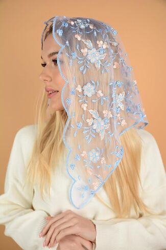 Maria Veils Catholic Mantilla Mass Infinity Veil Church Lace Veil Spanish Chapel Mass Head Covering Veil in Saudi Arabia