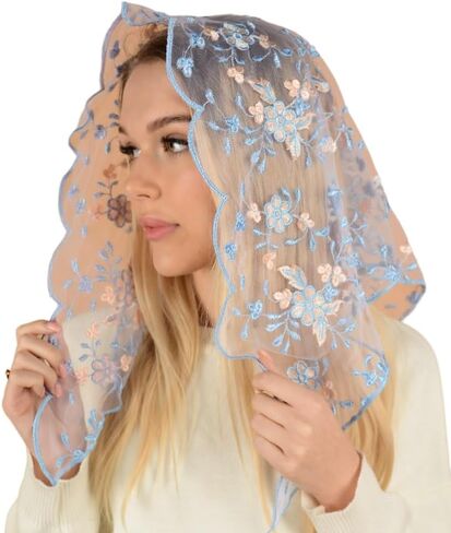 Maria Veils Catholic Mantilla Mass Infinity Veil Church Lace Veil Spanish Chapel Mass Head Covering Veil in Saudi Arabia