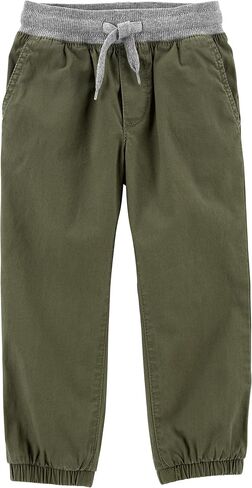 OshKosh B'Gosh Boys' Stretch Canvas Pull-On Jogger, Military Green, 5T in Saudi Arabia