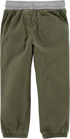 OshKosh B'Gosh Boys' Stretch Canvas Pull-On Jogger, Military Green, 5T in Saudi Arabia