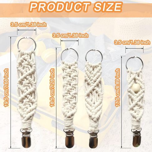 4 Pieces Women Hat Clips for Travel, Knitting Hat Clip for Handbag, Cap Anti-Lost Strap, Outdoor Travel Accessory Chains Hat Companion White, White, 0 in Kuwait