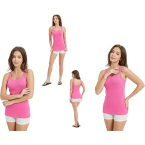 4 قطع من القمصان الداخلية النسائية المصنوعة من القطن والألياف اللدنة، قمصان داخلية قطنية مطاطية ناعمة ومريحة وقابلة للتمدد من الدانتيل، قمصان داخلية بدون أكمام