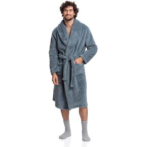 Mad Dog Mens Fleece Sherpa Robe for Men - Fluffy Bathrobe, Lightweight, Full Length Winter Robe, House Coat in Saudi Arabia