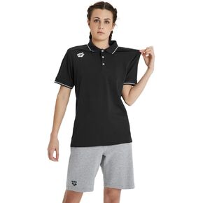 ARENA Unisex Team Solid Polo T-Shirt Short Sleeve Cotton Active Tee Regular Fit Athletic Top Gym Exercise Swimmers Training in Kuwait