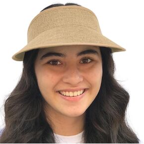 SILVERFEVER Women Wide Brim Visor Hat UV Sunblock Sun Protection Beach Sports Tennis Golf Hats