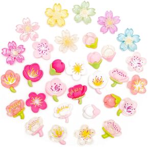 Ampadds 31pcs زهرة الأحذية سحر للفتيات النساء لطيف الراتنج الأحذية سحر للبالغين المراهقين الأطفال زهرة سحر الأحذية لصندل سوار معصمه الأحذية الديكور سحر عيد ميلاد حزب هدية in Kuwait