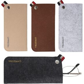 حافظة نظارات LNWEITRA ناعمة، 4 قطع حافظات زجاجية للنظارات، حافظة نظارات ناعمة حافظات نظارات العين للرجال والنساء in Kuwait