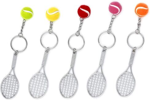 Tennis Ball And Racket Model Keychain Mini Novelty Handbag Car lover Sport -5 Pack in Kuwait