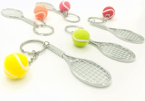 Tennis Ball And Racket Model Keychain Mini Novelty Handbag Car lover Sport -5 Pack in Kuwait