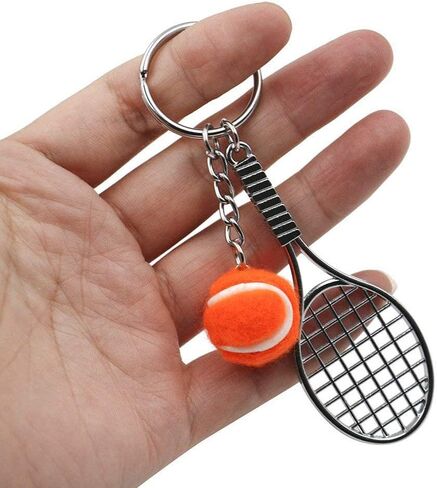 Tennis Ball And Racket Model Keychain Mini Novelty Handbag Car lover Sport -5 Pack in Kuwait