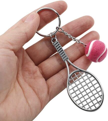 Tennis Ball And Racket Model Keychain Mini Novelty Handbag Car lover Sport -5 Pack in Kuwait
