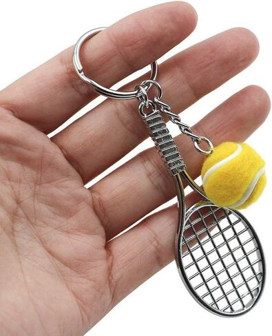 Tennis Ball And Racket Model Keychain Mini Novelty Handbag Car lover Sport -5 Pack in Kuwait