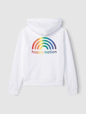 سويت شيرت بغطاء للرأس مصنوع من الصوف بسحاب كامل للفتيات من Happy Nation in Kuwait