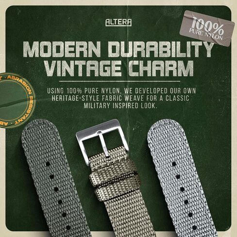 Altera Nylon Quick Release Watch Band Strap Choose Color 20mm in Saudi Arabia