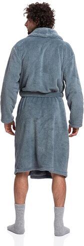 Mad Dog Mens Fleece Sherpa Robe for Men - Fluffy Bathrobe, Lightweight, Full Length Winter Robe, House Coat in Saudi Arabia