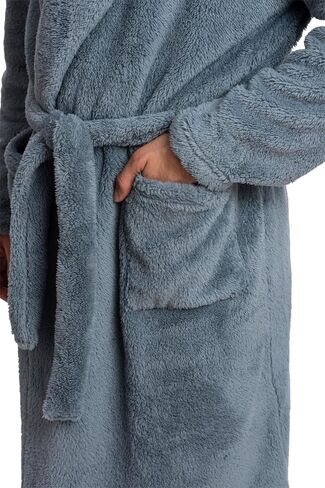 Mad Dog Mens Fleece Sherpa Robe for Men - Fluffy Bathrobe, Lightweight, Full Length Winter Robe, House Coat in Saudi Arabia