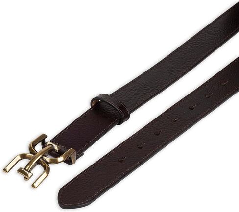 Sam Edelman Women's Slim Stitched Edge Double-e Plaque Buckle Belt in Kuwait