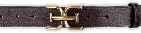 Sam Edelman Women's Slim Stitched Edge Double-e Plaque Buckle Belt in Kuwait