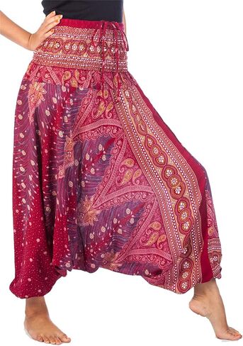 LOFBAZ Yoga Harem Pants for Women Elephant Boho Hippie Bohemian Beach Jumpsuit in Saudi Arabia