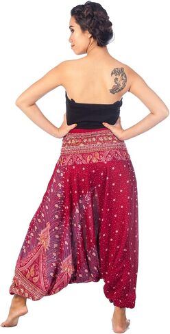 LOFBAZ Yoga Harem Pants for Women Elephant Boho Hippie Bohemian Beach Jumpsuit in Saudi Arabia